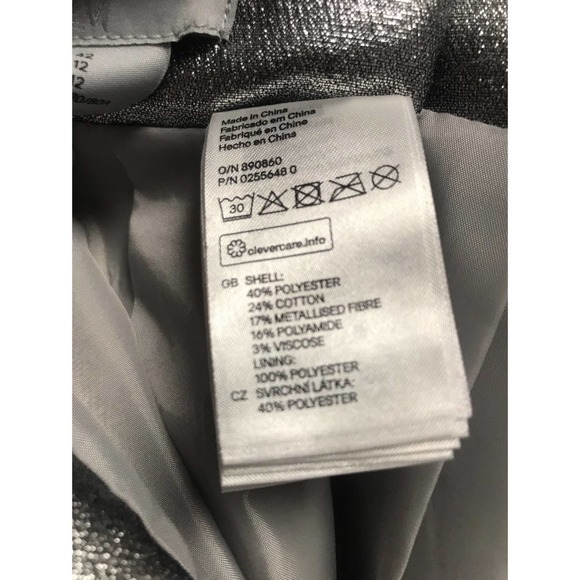 H&M Silver Metallic Skirt with Pockets Size 12 - Picture 5 of 15